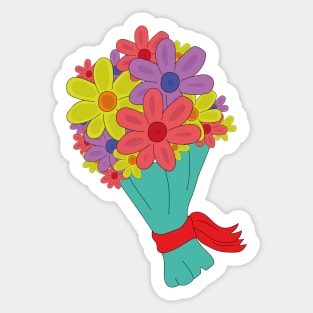 A colorful bouquet of flowers Sticker